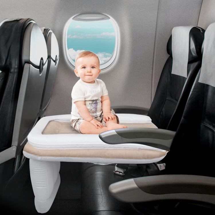 Outdoor Travel Baby Inflatable Bed Children Car Rear Folding Bed Aircraft Inflatable Mattress, Color: Gray+Seat Belt