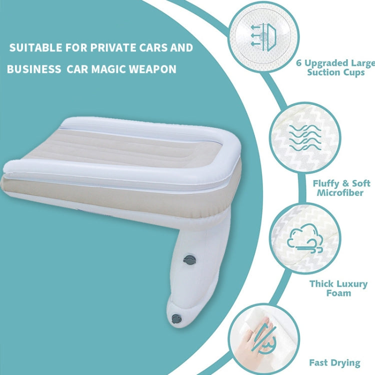 Outdoor Travel Baby Inflatable Bed Children Car Rear Folding Bed Aircraft Inflatable Mattress, Color: Gray+CN Plug Inflatable Pump+Storage Bag+Seat Belt