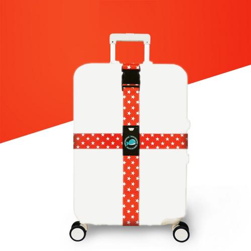 Cross Luggage Strap Without Combination Lock(Red Star)