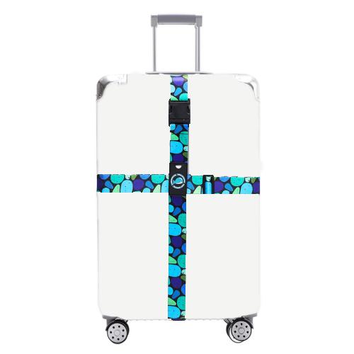 Cross Luggage Strap Without Combination Lock(Deep Sea Coral)