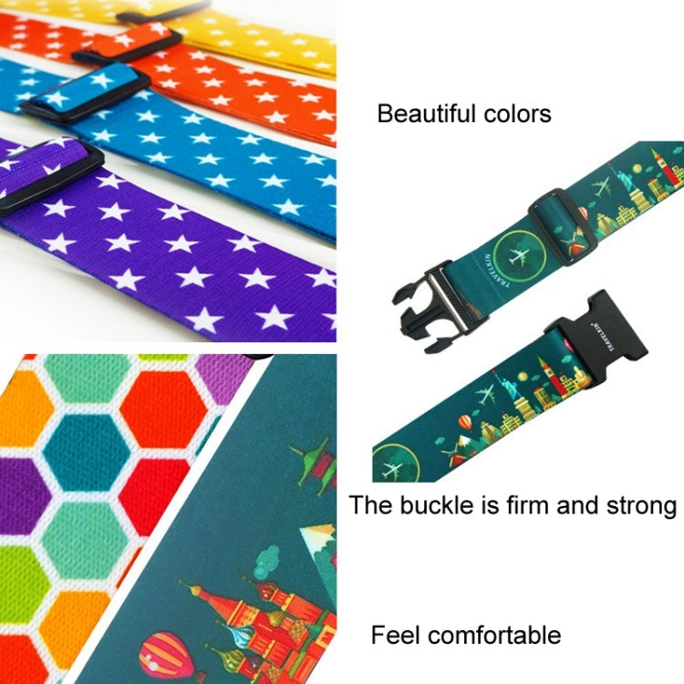 Cross Luggage Strap Without Combination Lock(Yellow Star)