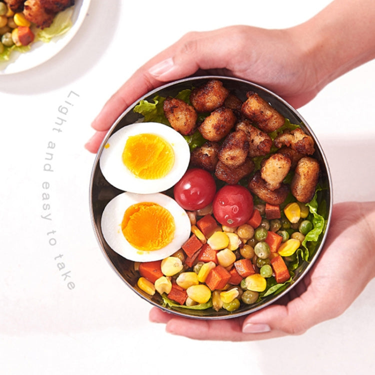 6pcs /Set 15cm Double-Layer Stainless Steel Bowl With Lid Children Dinner Insulated Rice Bowl(6 Colors Matching)