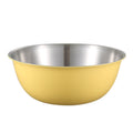 304 Stainless Steel Food Grade Dishes Bowl Kitchen Baking Stirring Bowl Vegetables Sandwood Basin, Size: 22cm (Yellow)