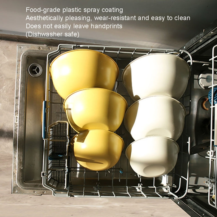 304 Stainless Steel Food Grade Dishes Bowl Kitchen Baking Stirring Bowl Vegetables Sandwood Basin, Size: 24cm (White)
