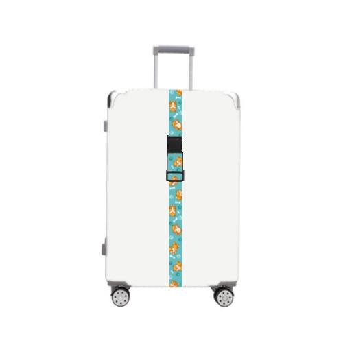 Luggage Fixed Anti-Mis-Opening Packing Strap, Color: Blue Shiba Inu