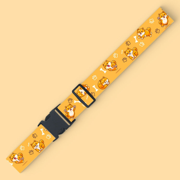 Luggage Fixed Anti-Mis-Opening Packing Strap, Color: Yellow Shiba Inu