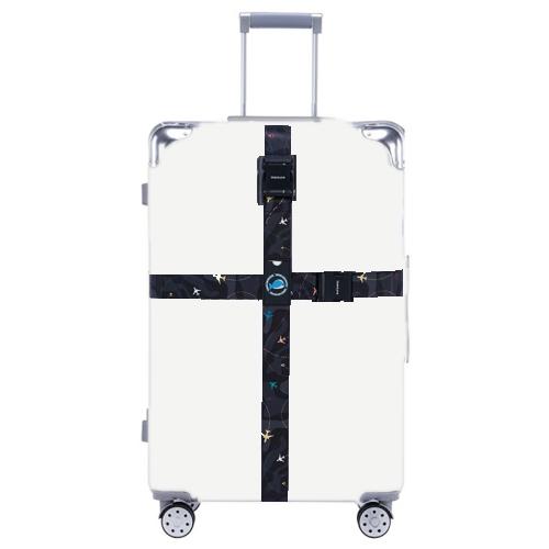 Luggage Cross Flying Landmark Customs Binding Belt, Color: Black
