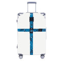 Luggage Cross Flying Landmark Customs Binding Belt, Color: Blue