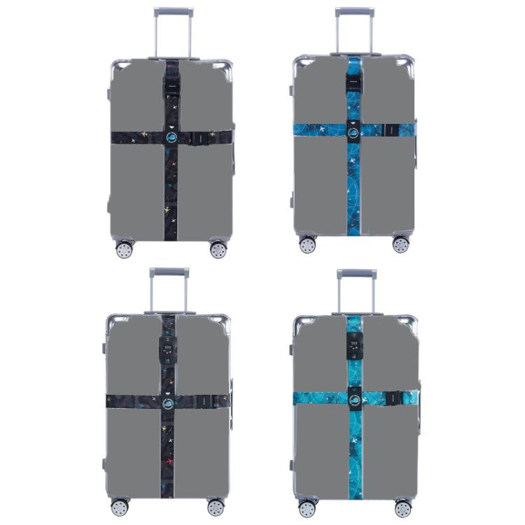 Luggage Cross Flying Landmark Customs Binding Belt, Color: Black