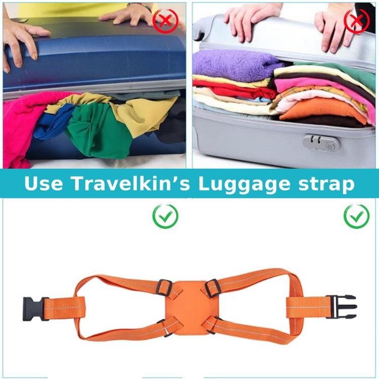 Backpack Luggage Binding Elastic Elastic Straps(Lake Blue)