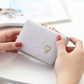 Cartoon Cute Cat Tri-fold Wallet Mini Embossed Multifunctional Wallet(Grey)