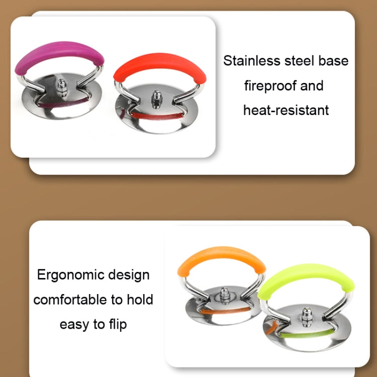 Universal Silicon Pot Lid Handle Kitchenware Accessories, Style: Orange Silicon Ring