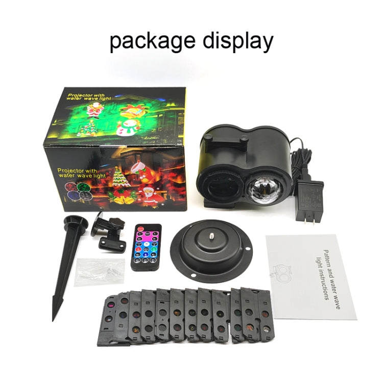 16 Cards AU Plug Color Card Pattern 9W Christmas Projection Light Remote Control Snow Light