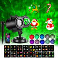 16 Cards US Plug Not Easy To Fade Card Pattern 9W Double Cylinder Water Pattern Christmas Projection Light