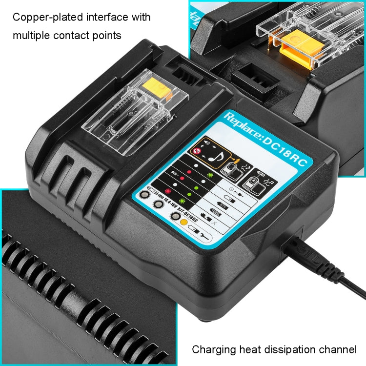 For Makit DC18RA / DC18RC 14.4V-18V Cordless Power Tool Battery Charger(UK Plug)