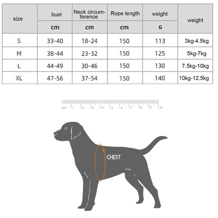 Pet Vest Harness + Traction Rope Set Reflective Breathable Dog Cat Harness, Size: S(Blue)