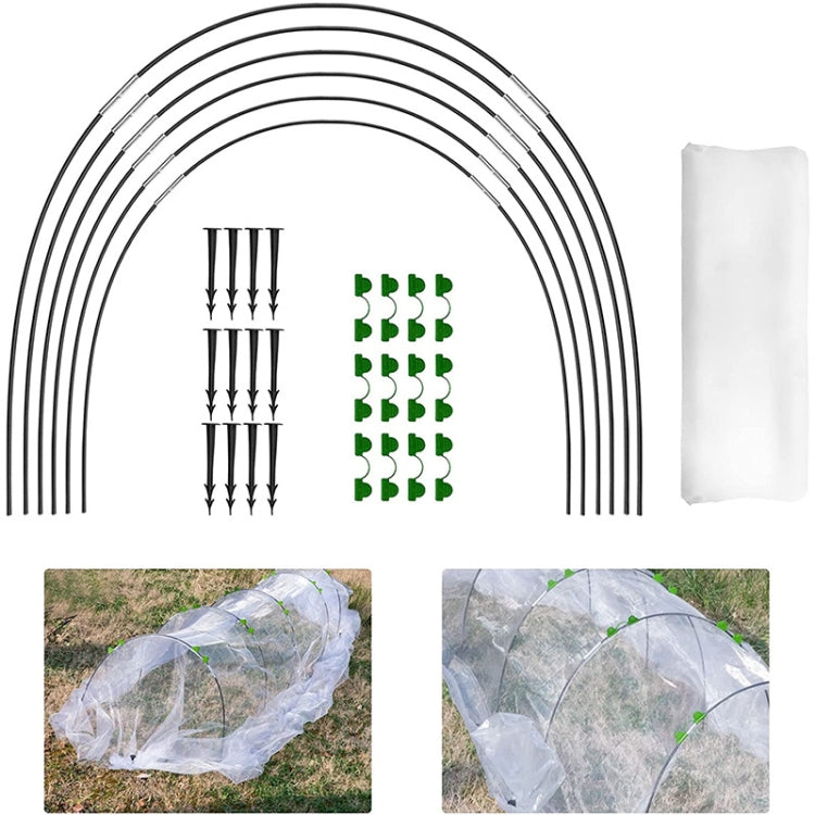 30pcs Without Net Garden Arched Shed Insect Mesh Set Flexible Stretchable Plants Protection Net