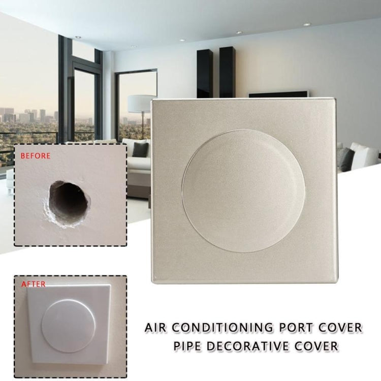 Square Air Conditioning Hole Decoration Cover Wall Hole Plug, Style: Split 5cm Gold
