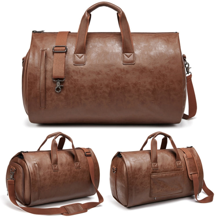 Waterproof Travel Suit Storage Bag Large-capacity Hand-held Crossbody Luggage Bag(Brown)
