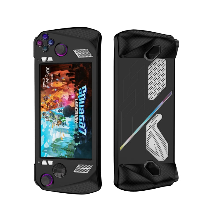For ASUS ROG Ally Game Console Silicone Protective Cover Spray Oil Case(Black)