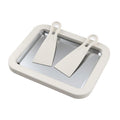 Mini Household Fried Yogurt Machine Children Homemade DIY Fried Ice Tray, Color: Aluminum Alloy White 22.5x17.5cm