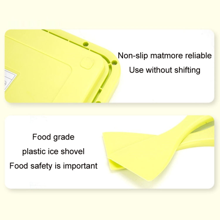 Mini Household Fried Yogurt Machine Children Homemade DIY Fried Ice Tray, Color: Aluminum Alloy White 22.5x17.5cm