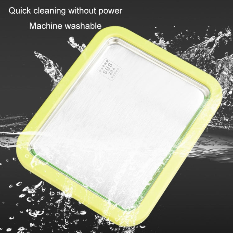 Mini Household Fried Yogurt Machine Children Homemade DIY Fried Ice Tray, Color: Aluminum Alloy White 22.5x17.5cm