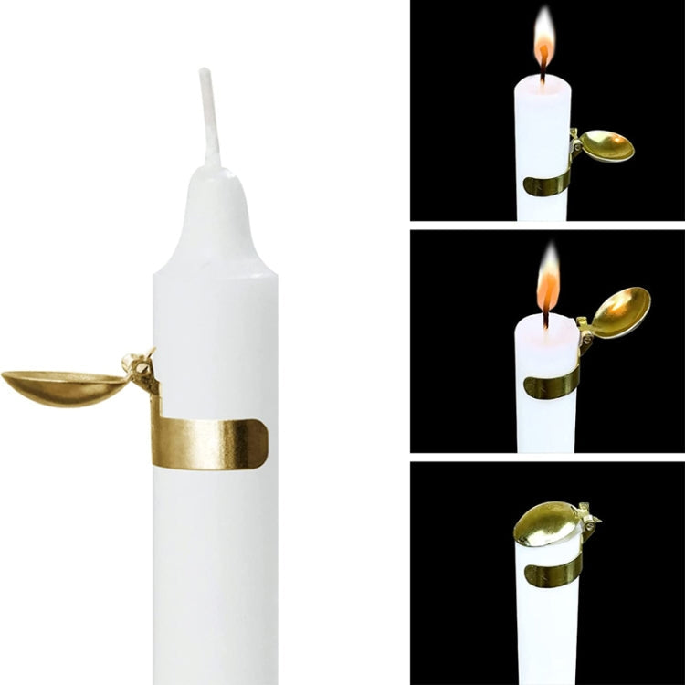Automatic Candle Extinguisher Metal Candle Extinguishing Fire Clamp Candle Extinguisory Cover(Gold)