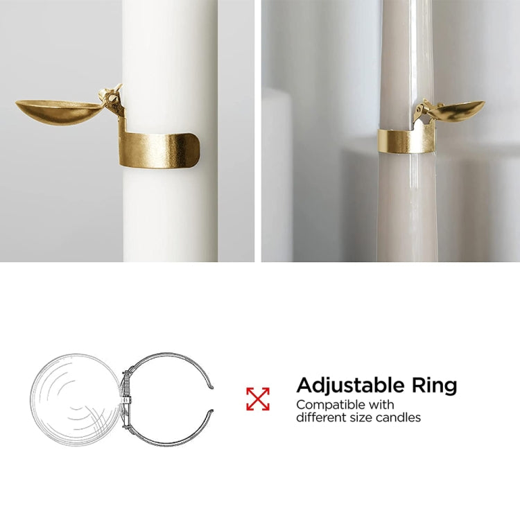 Automatic Candle Extinguisher Metal Candle Extinguishing Fire Clamp Candle Extinguisory Cover(Gold)