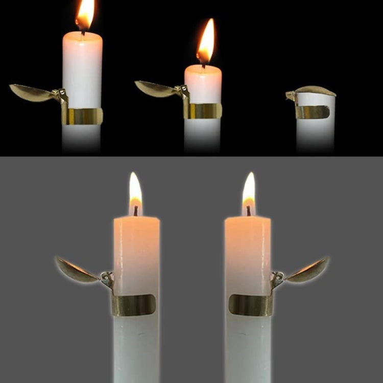 Automatic Candle Extinguisher Metal Candle Extinguishing Fire Clamp Candle Extinguisory Cover(Gold)