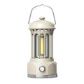 Battery Model COB Portable Outdoor Camping Lamp Atmosphere Tent Lamp Retro Lamp, Size: Large Beige