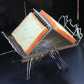COOLCAMP Outdoor Camping Stainless Steel Bread Rack Foldable Portable BBQ Mesh Rack