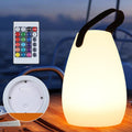 16 Colors LED Night Light with Handle Hanging Lantern USB Rechargeable Table Lamp(Round)