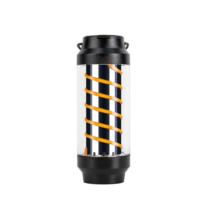 Outdoor Camping Spiral Lamp Waterproof Lighting Multifunctional Tent Hanging Lamp(Dark Black)