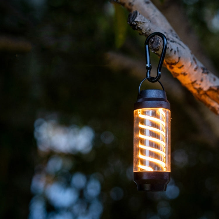 Outdoor Camping Spiral Lamp Waterproof Lighting Multifunctional Tent Hanging Lamp(Army Green)