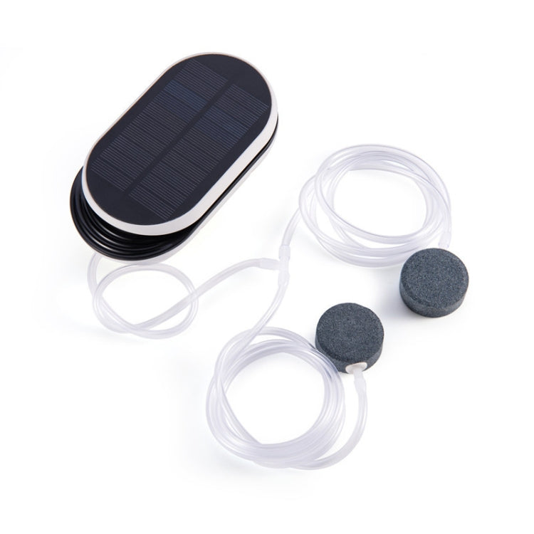 Outdoor Portable Solar Oxygen Pump Aquarium Flip Cover Solar Oxygen Pump(Black)
