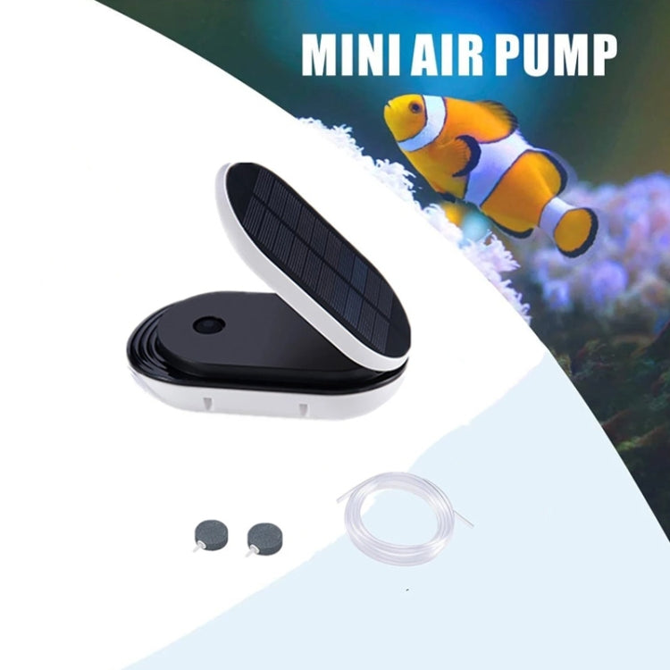 Outdoor Portable Solar Oxygen Pump Aquarium Flip Cover Solar Oxygen Pump(Black)