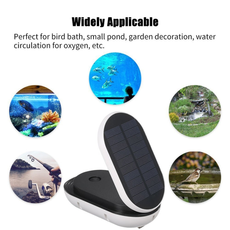 Outdoor Portable Solar Oxygen Pump Aquarium Flip Cover Solar Oxygen Pump(Black)
