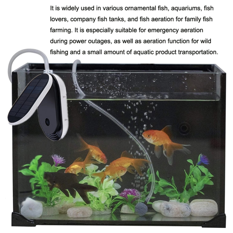 Outdoor Portable Solar Oxygen Pump Aquarium Flip Cover Solar Oxygen Pump(Black)