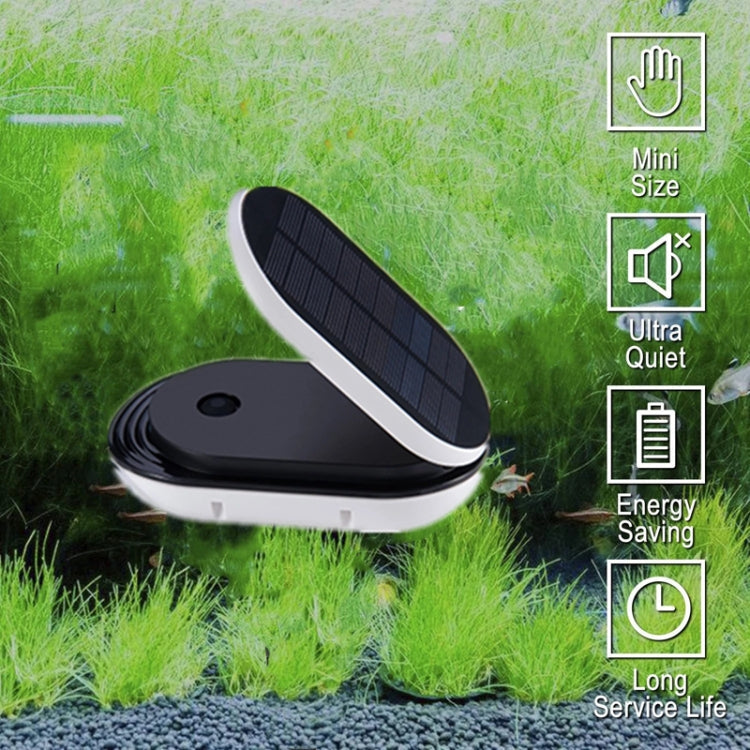 Outdoor Portable Solar Oxygen Pump Aquarium Flip Cover Solar Oxygen Pump(Black)