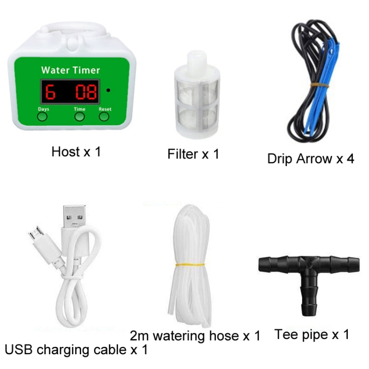 Household Intelligent Drip Irrigation Automatic Watering Timing Machine, Specification: Water 4 Potted Plants