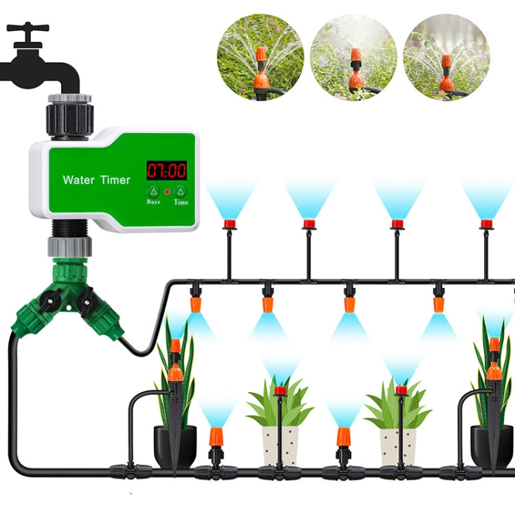 Irrigation System Intelligent Controller Automatic Timed Watering Device, Specification: 20m 20sets Ground Plug Dual-use Suit