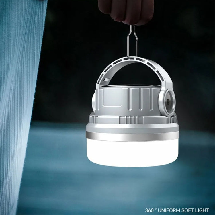 M10 Solar Tent Light With Portable Power Supply Handheld Camping Light Outdoor Vintage Mood Lights(Gray)