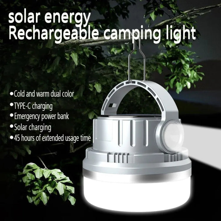 M10 Solar Tent Light With Portable Power Supply Handheld Camping Light Outdoor Vintage Mood Lights(Green)