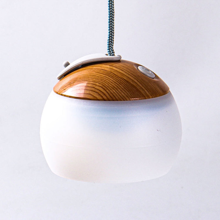Retro Camping Lantern Rechargeable Haning Hook Night Light(Wood Grain)