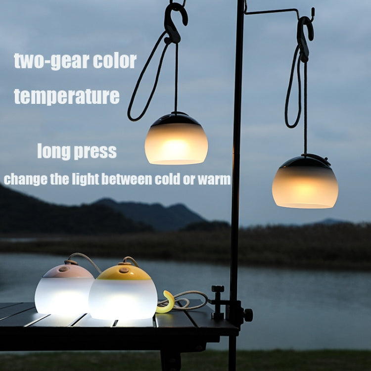 Retro Camping Lantern Rechargeable Haning Hook Night Light(Army Green)