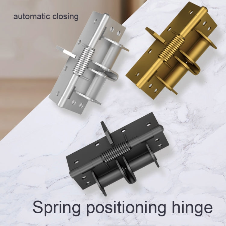4 Inch Multifunctional Door Closer Automatic Door Closing Hinge, Color: Color Steel Silver