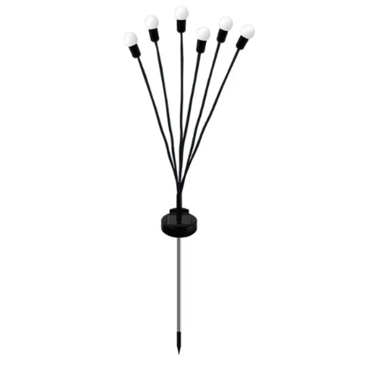 2sets Solar Firefly Lights Christmas Outdoor Garden Waterproof Lawn Lights, Color: 6 Head Warm Light
