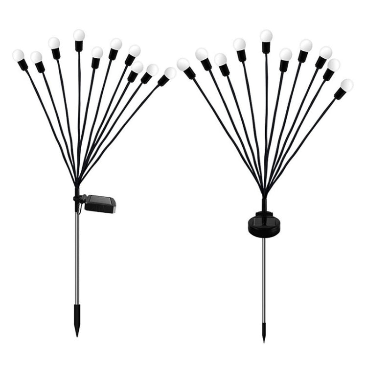 2sets Solar Firefly Lights Christmas Outdoor Garden Waterproof Lawn Lights, Color: 10 Head Warm Light