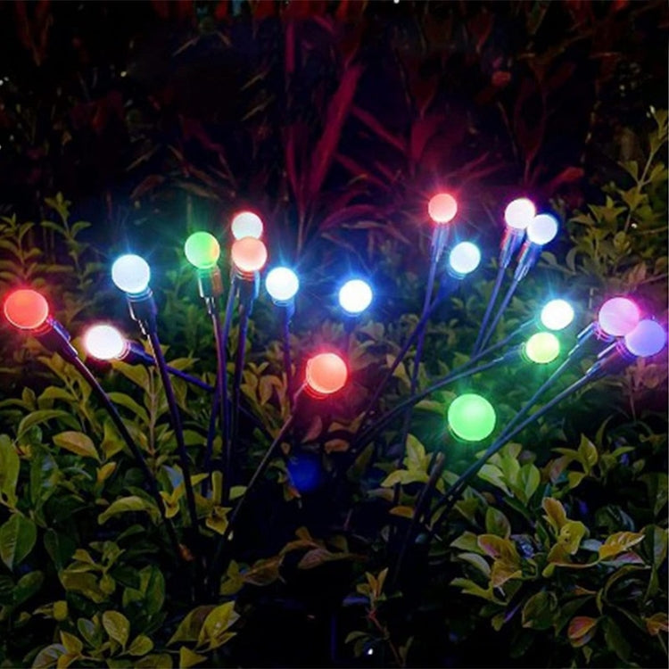 2sets Solar Firefly Lights Christmas Outdoor Garden Waterproof Lawn Lights, Color: 8 Head Warm Light